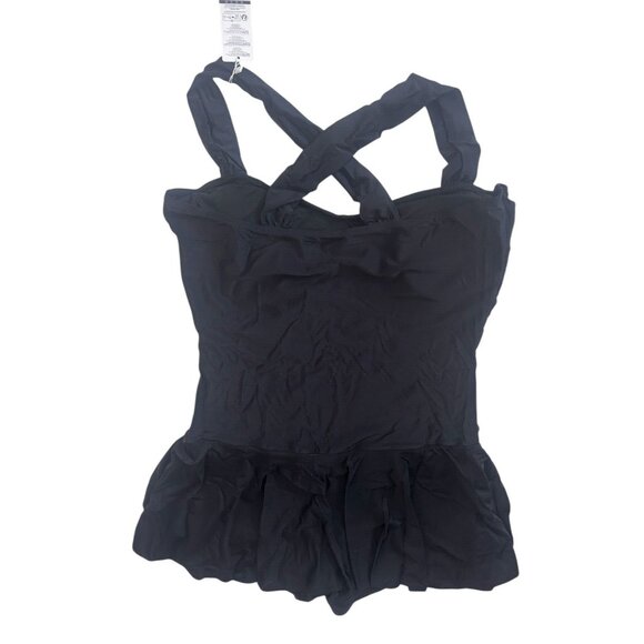 Summer Mae Women's Black Tummy Control One Piece  Lined Swim Dress Size XXL - Picture 5 of 12